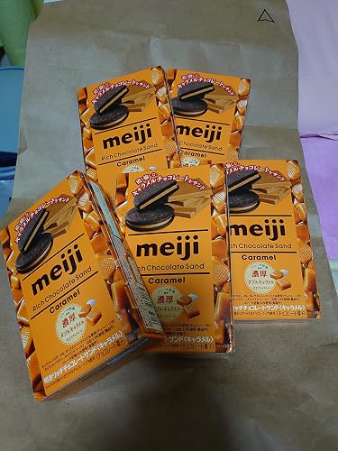 Amazon | 明治 リッチキャラメルチョコサンド 6枚 ×5箱 | 明治